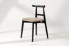 LILIO Krzesło w stylu vintage kremowy welur 2szt kremowy/czarny - zdjęcie 2