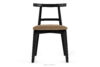 LILIO Krzesło w stylu vintage beżowy welur 2szt beżowy/czarny - zdjęcie 3