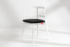 LILIO Białe krzesło vintage czarny welur 2szt czarny/biały - zdjęcie 2