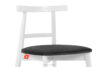 LILIO Białe krzesło vintage grafitowy welur 2szt grafitowy/biały - zdjęcie 6