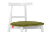LILIO Białe krzesło vintage oliwkowy welur 2szt oliwkowy/biały - zdjęcie 6