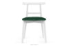 LILIO Białe krzesło vintage ciemny zielony welur 2szt ciemny zielony/biały - zdjęcie 3
