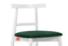 LILIO Białe krzesło vintage ciemny zielony welur 2szt ciemny zielony/biały - zdjęcie 6