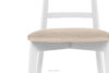 LILIO Białe krzesło vintage kremowy welur 2szt kremowy/biały - zdjęcie 7