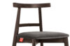 LILIO Krzesło vintage szary welur orzech ciemny 2szt szary/orzech ciemny - zdjęcie 7