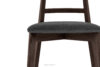 LILIO Krzesło vintage grafitowy welur orzech ciemny 2szt grafitowy/orzech ciemny - zdjęcie 6