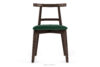 LILIO Krzesło vintage ciemny zielony welur orzech ciemny 2szt ciemny zielony/orzech ciemny - zdjęcie 3