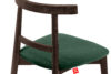 LILIO Krzesło vintage ciemny zielony welur orzech ciemny 2szt ciemny zielony/orzech ciemny - zdjęcie 8