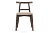 LILIO Krzesło vintage kremowy welur orzech ciemny 2szt kremowy/orzech ciemny - zdjęcie 3