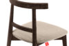 LILIO Krzesło vintage kremowy welur orzech ciemny 2szt kremowy/orzech ciemny - zdjęcie 8