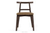 LILIO Krzesło vintage beżowy welur orzech ciemny 2szt beżowy/orzech ciemny - zdjęcie 3