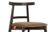 LILIO Krzesło vintage beżowy welur orzech ciemny 2szt beżowy/orzech ciemny - zdjęcie 7