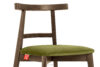 LILIO Krzesło vintage oliwkowy welur dąb lefkas 2szt oliwkowy/dąb lefkas - zdjęcie 7