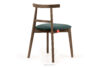 LILIO Krzesło vintage ciemny zielony welur dąb lefkas 2szt ciemny zielony/dąb lefkas - zdjęcie 5
