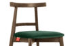 LILIO Krzesło vintage ciemny zielony welur dąb lefkas 2szt ciemny zielony/dąb lefkas - zdjęcie 7