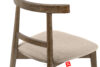LILIO Krzesło vintage kremowy welur dąb lefkas 2szt kremowy/dąb lefkas - zdjęcie 8