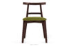 LILIO Krzesło vintage oliwkowy welur mahoń 2szt oliwkowy/mahoń - zdjęcie 3