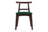 LILIO Krzesło vintage ciemny zielony welur mahoń 2szt ciemny zielony/mahoń - zdjęcie 3