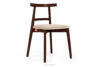 LILIO Krzesło vintage kremowy welur mahoń 2szt kremowy/mahoń - zdjęcie 4