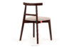 LILIO Krzesło vintage kremowy welur mahoń 2szt kremowy/mahoń - zdjęcie 5