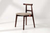 LILIO Krzesło vintage kremowy welur mahoń 2szt kremowy/mahoń - zdjęcie 2