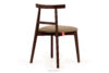 LILIO Krzesło vintage beżowy welur mahoń 2szt beżowy/mahoń - zdjęcie 5