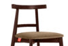 LILIO Krzesło vintage beżowy welur mahoń 2szt beżowy/mahoń - zdjęcie 7