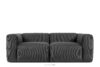 BUFFO Sofa modułowa dwuosobowa w tkaninie sztruks szara szary - zdjęcie 1