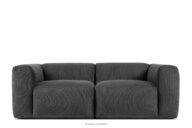 Sofa modułowa dwuosobowa w tkaninie sztruks szara