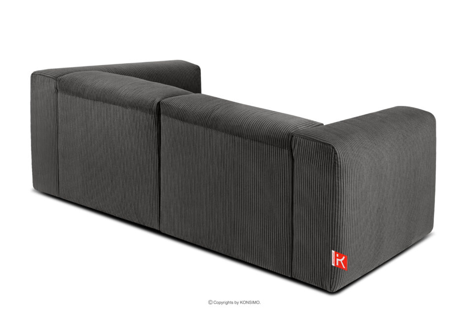 BUFFO Sofa modułowa dwuosobowa w tkaninie sztruks szara szary - zdjęcie 3