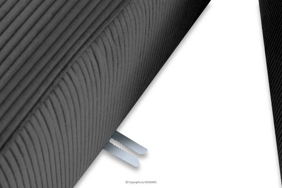 BUFFO Sofa modułowa dwuosobowa w tkaninie sztruks szara szary - zdjęcie 8