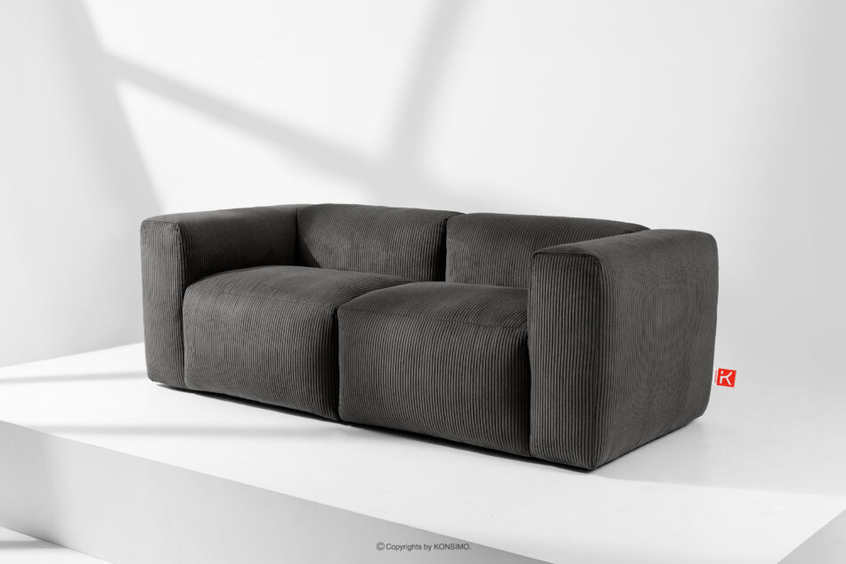 BUFFO Sofa modułowa dwuosobowa w tkaninie sztruks szara szary - zdjęcie 11