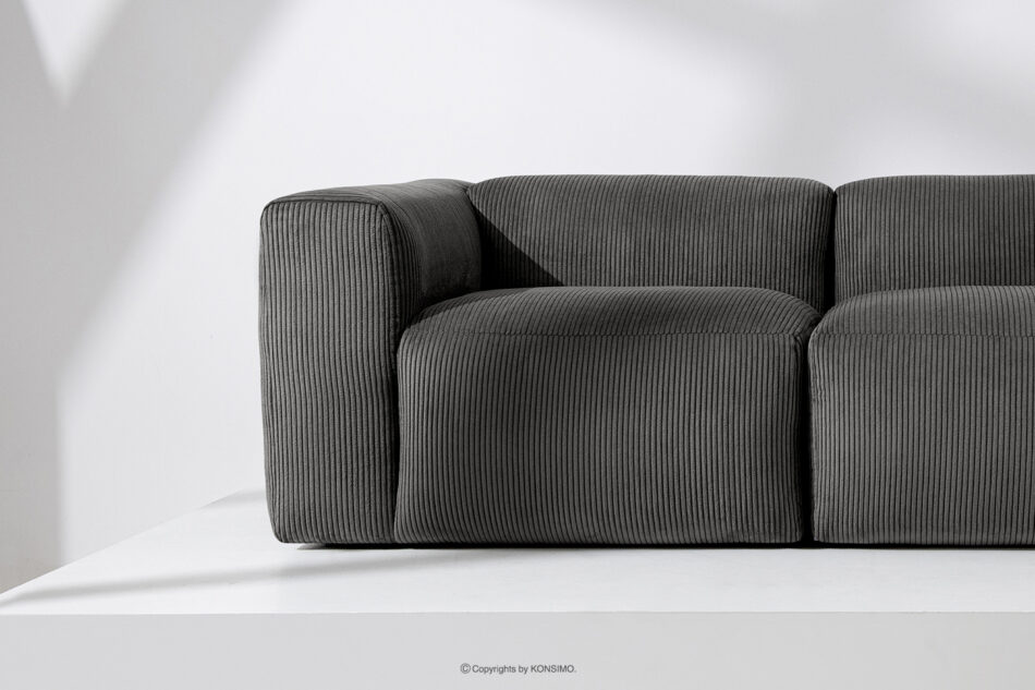 BUFFO Sofa modułowa dwuosobowa w tkaninie sztruks szara szary - zdjęcie 12