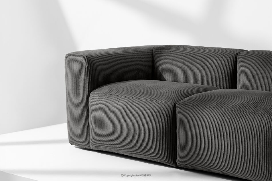 BUFFO Sofa modułowa dwuosobowa w tkaninie sztruks szara szary - zdjęcie 13