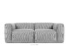 BUFFO Sofa modułowa dwuosobowa w tkaninie sztruks jasny szary jasny szary - zdjęcie 1