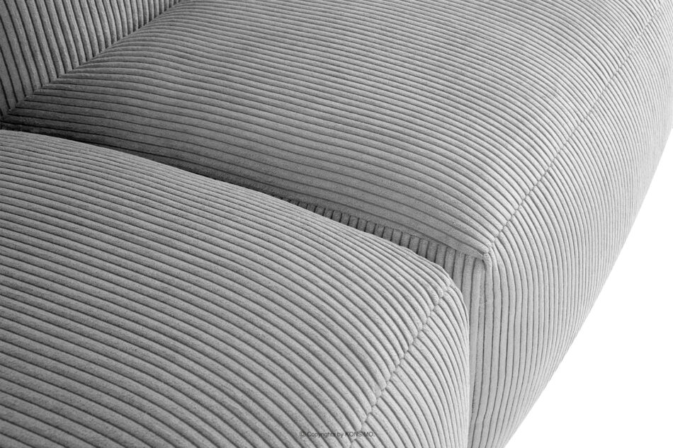 BUFFO Sofa modułowa dwuosobowa w tkaninie sztruks jasny szary jasny szary - zdjęcie 5