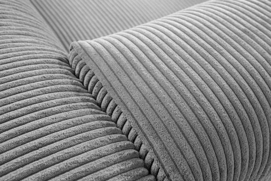BUFFO Sofa modułowa dwuosobowa w tkaninie sztruks jasny szary jasny szary - zdjęcie 7