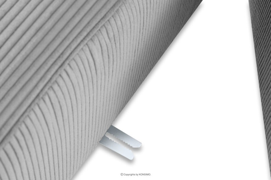 BUFFO Sofa modułowa dwuosobowa w tkaninie sztruks jasny szary jasny szary - zdjęcie 8