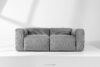 BUFFO Sofa modułowa dwuosobowa w tkaninie sztruks jasny szary jasny szary - zdjęcie 2