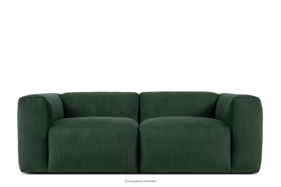 BUFFO Sofa modułowa dwuosobowa w tkaninie sztruks ciemny zielona ciemny zielony - zdjęcie 0