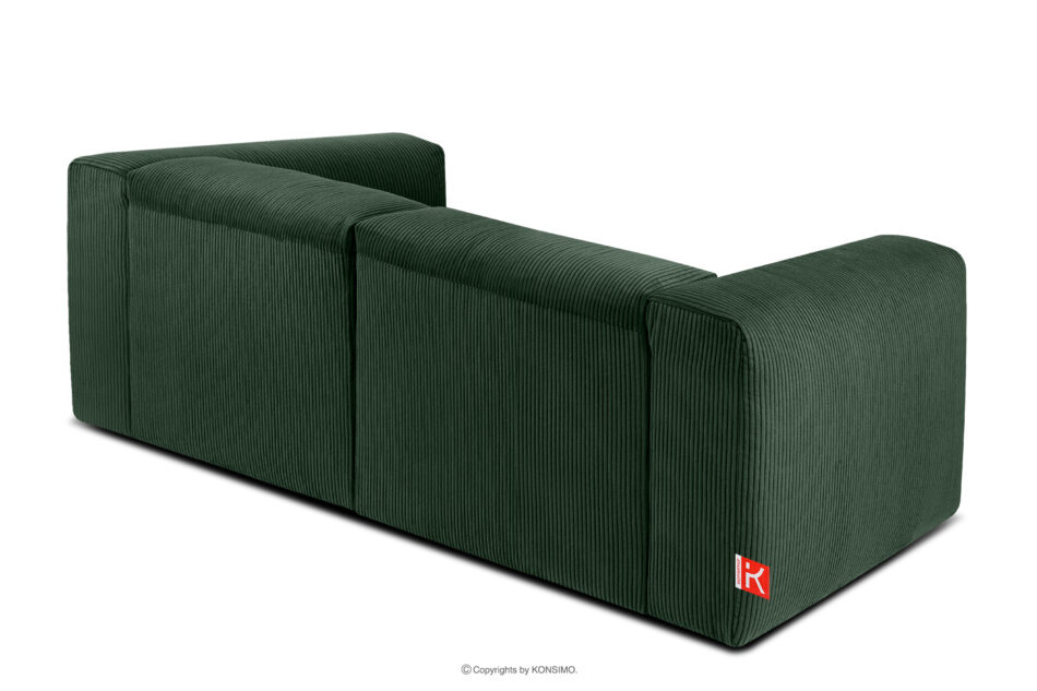 BUFFO Sofa modułowa dwuosobowa w tkaninie sztruks ciemny zielona ciemny zielony - zdjęcie 3