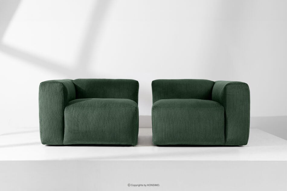 BUFFO Sofa modułowa dwuosobowa w tkaninie sztruks ciemny zielona ciemny zielony - zdjęcie 10