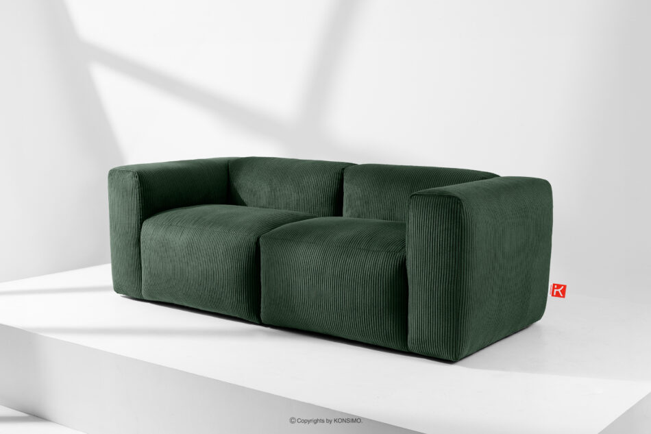 BUFFO Sofa modułowa dwuosobowa w tkaninie sztruks ciemny zielona ciemny zielony - zdjęcie 11