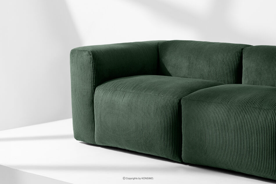 BUFFO Sofa modułowa dwuosobowa w tkaninie sztruks ciemny zielona ciemny zielony - zdjęcie 13