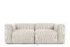 BUFFO Sofa modułowa dwuosobowa w tkaninie sztruks kremowa kremowy - zdjęcie 1