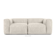 Sofa modułowa dwuosobowa w tkaninie sztruks kremowa