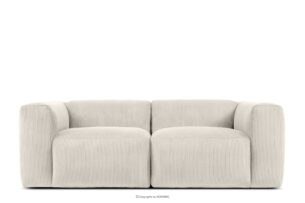 BUFFO, https://konsimo.pl/kolekcja/buffo/ Sofa modułowa dwuosobowa w tkaninie sztruks kremowa kremowy - zdjęcie