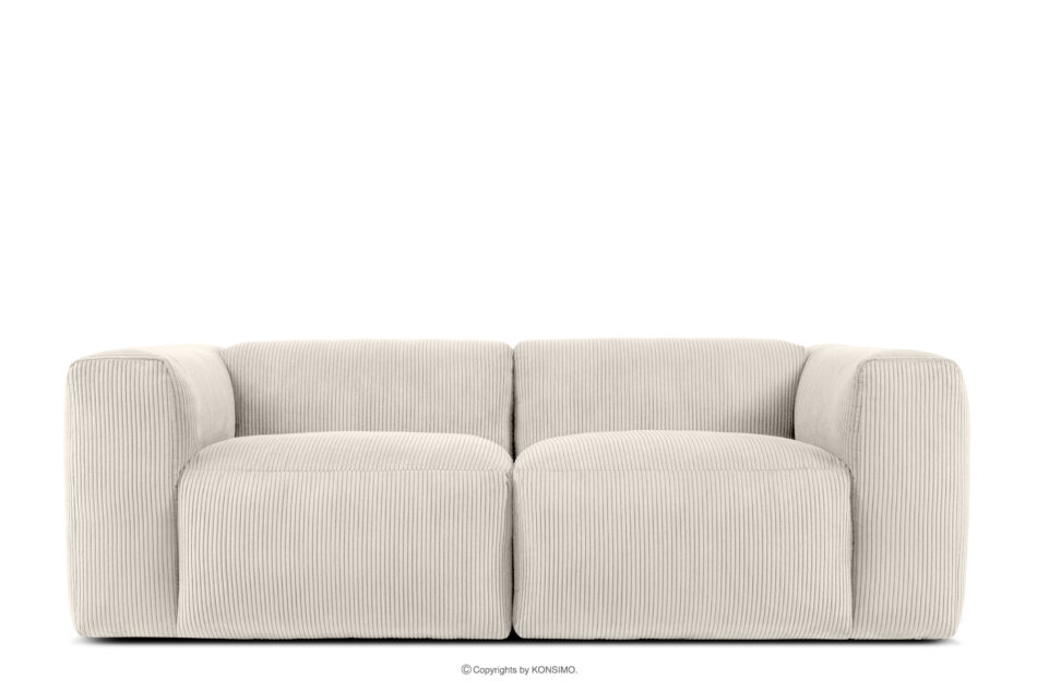 BUFFO Sofa modułowa dwuosobowa w tkaninie sztruks kremowa kremowy - zdjęcie 0