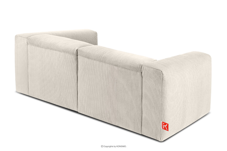BUFFO Sofa modułowa dwuosobowa w tkaninie sztruks kremowa kremowy - zdjęcie 3