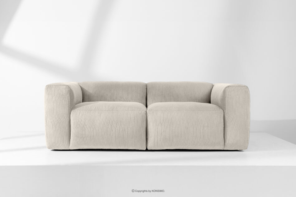 BUFFO Sofa modułowa dwuosobowa w tkaninie sztruks kremowa kremowy - zdjęcie 1